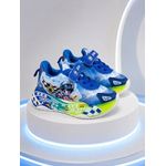 Fashion, accesorii si bijuterii - Copii - Incaltaminte copii - Sneakers si tenisi copii - Pantofi sport cu lumini LED, Masinuta de curse, Superbaby, Albastru Marimea 21 - Infinity.ro