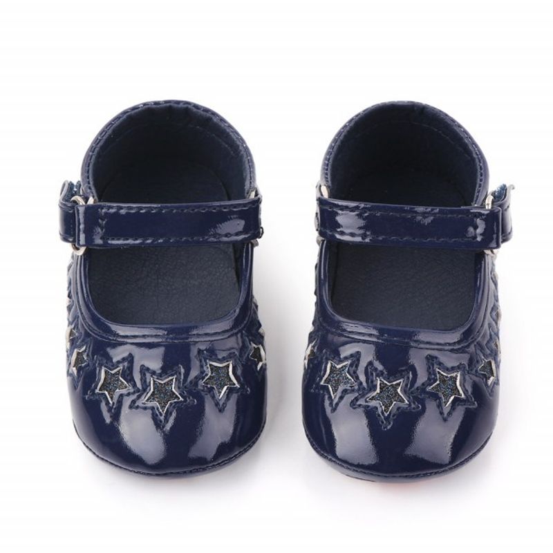 Fashion, accesorii si bijuterii - Copii - Incaltaminte copii - Pantofi copii - Pantofi SuperBaby, Model AL 15909 cu stelute, Piele lacuita, 6-9 luni, Bleumarin, 19 - Infinity.ro