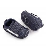 Fashion, accesorii si bijuterii - Copii - Incaltaminte copii - Sneakers si tenisi copii - Pantofi sport SuperBaby, Model AL 19655 cu dunga argintie, Pentru bebelusi, Textil, Baieti, 3-6 luni, Bleumarin, 18 - Infinity.ro