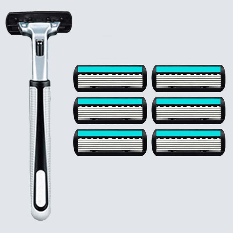 Ingrijire personala si Cosmetice - Aparate & accesorii ingrijire personala - Aparate de ras si tuns - Accesorii aparate de ras - Set 18 Rezerve cu 6 Lame pentru Barbierit, PriStyle, Barbierit Fin, Sigur, Multicolor - Infinity.ro