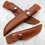 Sport si Outdoor - Camping - Cutite, bricege si accesorii - Accesorii cutite si bricege - Teaca din Piele Ecologica, pentru Briceag sau Cutit, Maro, PriStlye, 23cm - Infinity.ro