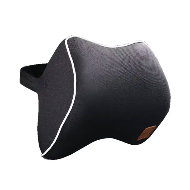 Auto si Moto - Piese auto si accesorii - Interior auto - Accesorii interior - Set 2 Perne Auto Cervical din Spuma cu Memorie, pentru Tetiera Masinii, Universala, Negru - Infinity.ro