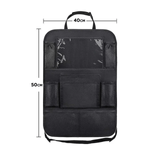 Auto si Moto - Piese auto si accesorii - Interior auto - Accesorii interior - Organizator de Montat pe Scaun Auto, Pentru Sortare Lucruri si Protejare Tapiterie, Negru - Infinity.ro