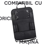 Auto si Moto - Piese auto si accesorii - Interior auto - Accesorii interior - Organizator de Montat pe Scaun Auto, Pentru Sortare Lucruri si Protejare Tapiterie, Negru - Infinity.ro