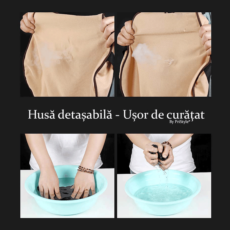 Auto si Moto - Piese auto si accesorii - Interior auto - Accesorii interior - Set 2 Perne Auto pentru Sustinerea Gatului in Timpul Condusului, din Burete cu Memorie Ortopedic, Maro - Infinity.ro