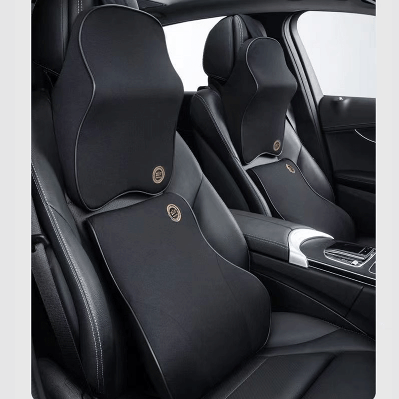 Auto si Moto - Piese auto si accesorii - Interior auto - Accesorii interior - Set 2 Perne Ergonomice Auto pentru Scaun si Tetiera, Suport Lombar si Cervical, Confort Premium - Infinity.ro