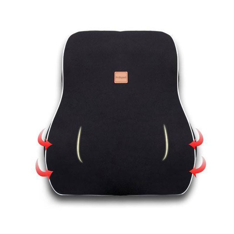 Auto si Moto - Piese auto si accesorii - Interior auto - Accesorii interior - Perna Suport Lombar pentru Scaunul Auto, din Spuma cu Memorie, Universala, Negru - Infinity.ro