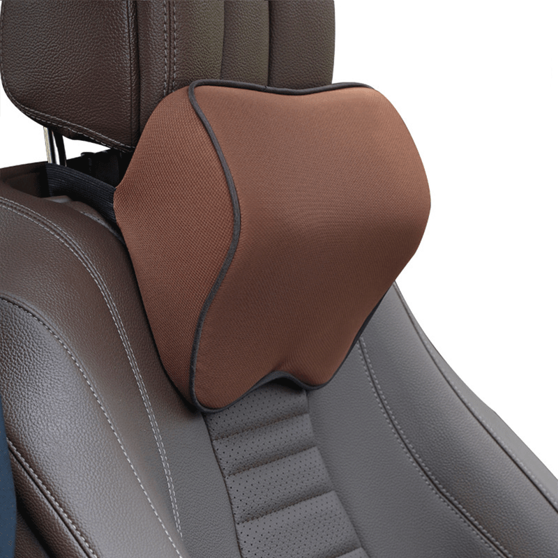 Auto si Moto - Piese auto si accesorii - Interior auto - Accesorii interior - Set 2 Perne Auto pentru Sustinerea Gatului in Timpul Condusului, din Burete cu Memorie Ortopedic, Maro - Infinity.ro