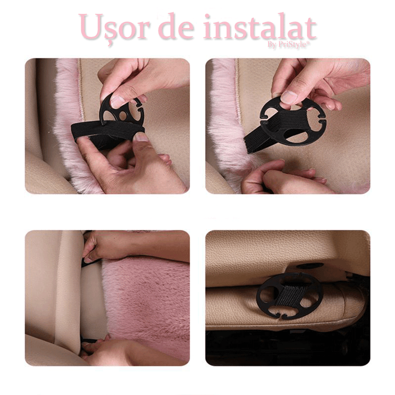 Auto si Moto - Piese auto si accesorii - Interior auto - Accesorii interior - Perna de Sezut pentru Scaun Auto, din Material Confortabil si Pufos, Alba, 45X45 cm - Infinity.ro