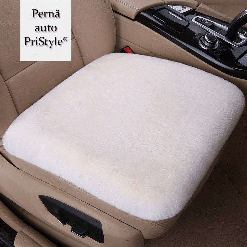 Auto si Moto - Piese auto si accesorii - Interior auto - Accesorii interior - Perna de Sezut pentru Scaun Auto, din Material Confortabil si Pufos, Alba, 45X45 cm - Infinity.ro