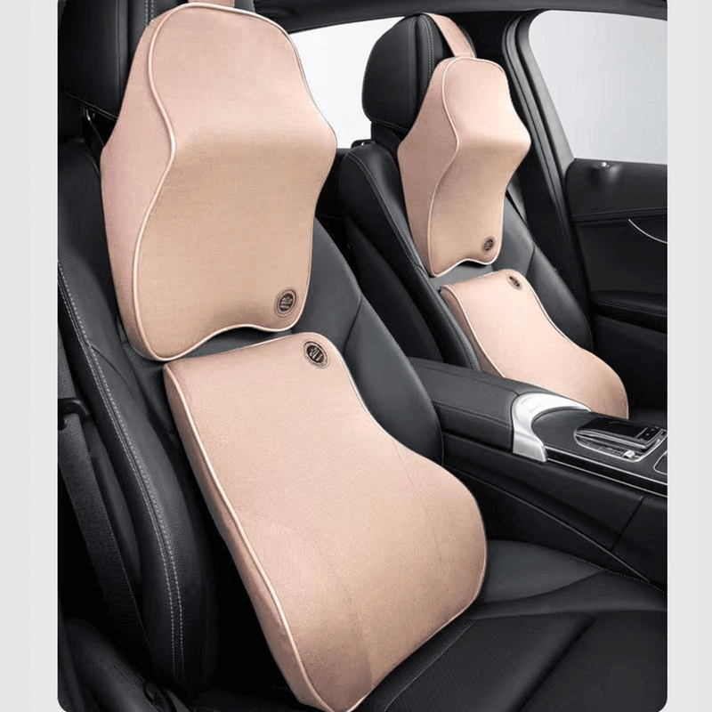 Auto si Moto - Piese auto si accesorii - Interior auto - Accesorii interior - Perna Ergonomica Auto pentru Tetiera, Suport Cervical, Confort Premium, Bej - Infinity.ro
