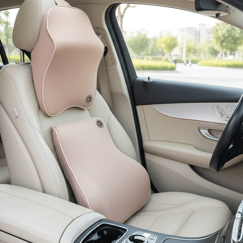 Auto si Moto - Piese auto si accesorii - Interior auto - Accesorii interior - Perna Ergonomica Auto pentru Tetiera, Suport Cervical, Confort Premium, Bej - Infinity.ro