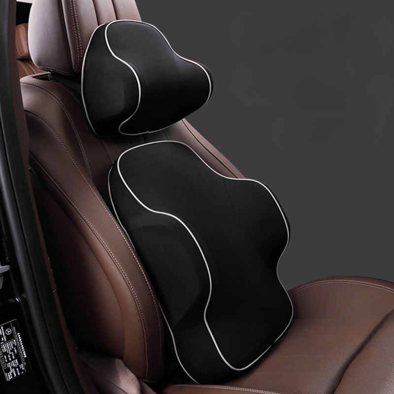 Auto si Moto - Piese auto si accesorii - Interior auto - Accesorii interior - Perna Auto Ergonomicea pentru Scaun, Suport Lombar, Confort Premium pentru Masina, Neagra - Infinity.ro