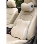 Auto si Moto - Piese auto si accesorii - Interior auto - Accesorii interior - Set Perna Lombara si Perna Tetiera Auto din Spuma cu Memorie, Suport Ergonomic pentru Spate si Gat, Bej - Infinity.ro