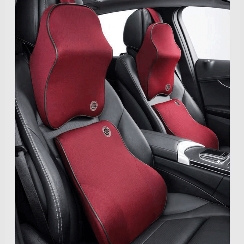 Auto si Moto - Piese auto si accesorii - Interior auto - Accesorii interior - Perna Ergonomica Auto pentru Scaun, Suport Lombar, Confort Premium, Rosie - Infinity.ro