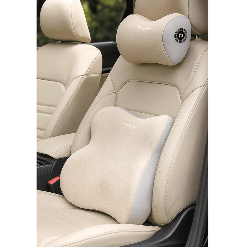 Auto si Moto - Piese auto si accesorii - Interior auto - Accesorii interior - Perna Lombara Auto din Spuma cu Memorie, Suport Ergonomic pentru Spate, Confort Premium pentru Condus Indelungat, Bej - Infinity.ro