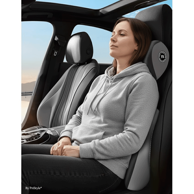 Auto si Moto - Piese auto si accesorii - Interior auto - Accesorii interior - Perna Lombara Auto din Spuma cu Memorie, Suport Ergonomic pentru Spate, Confort Premium pentru Condus Indelungat, Bej - Infinity.ro