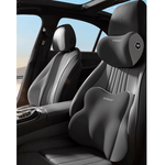 Auto si Moto - Piese auto si accesorii - Interior auto - Accesorii interior - Set Perna Lombara si Perna Tetiera Auto din Spuma cu Memorie, Suport Ergonomic pentru Spate si Gat, Gri - Infinity.ro
