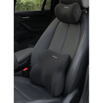 Auto si Moto - Piese auto si accesorii - Interior auto - Accesorii interior - Set Perna Lombara si Perna Tetiera Auto din Spuma cu Memorie, Suport Ergonomic pentru Spate si Gat, Negru - Infinity.ro