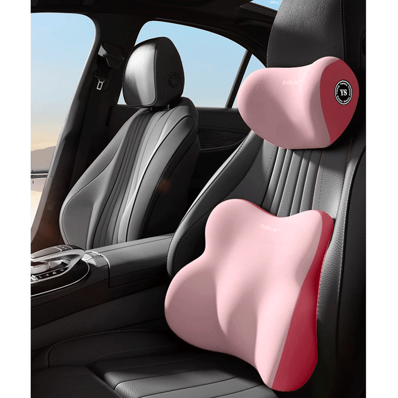 Auto si Moto - Piese auto si accesorii - Interior auto - Accesorii interior - Perna Lombara Auto din Spuma cu Memorie, Suport Ergonomic pentru Spate, Confort Premium pentru Condus Indelungat, Roz - Infinity.ro