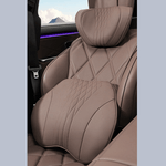 Auto si Moto - Piese auto si accesorii - Interior auto - Accesorii interior - Set 2 Perne Auto Premium pentru Scaun si Tetiera, Design Ergonomic cu Suport Lombar si Cervical, Maro - Infinity.ro