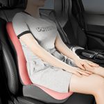 Auto si Moto - Piese auto si accesorii - Interior auto - Accesorii interior - Perna Ergonomica Auto pentru Spatar, din Spuma cu Memorie, Suport Lombar, Design Ortopedic, Roz - Infinity.ro