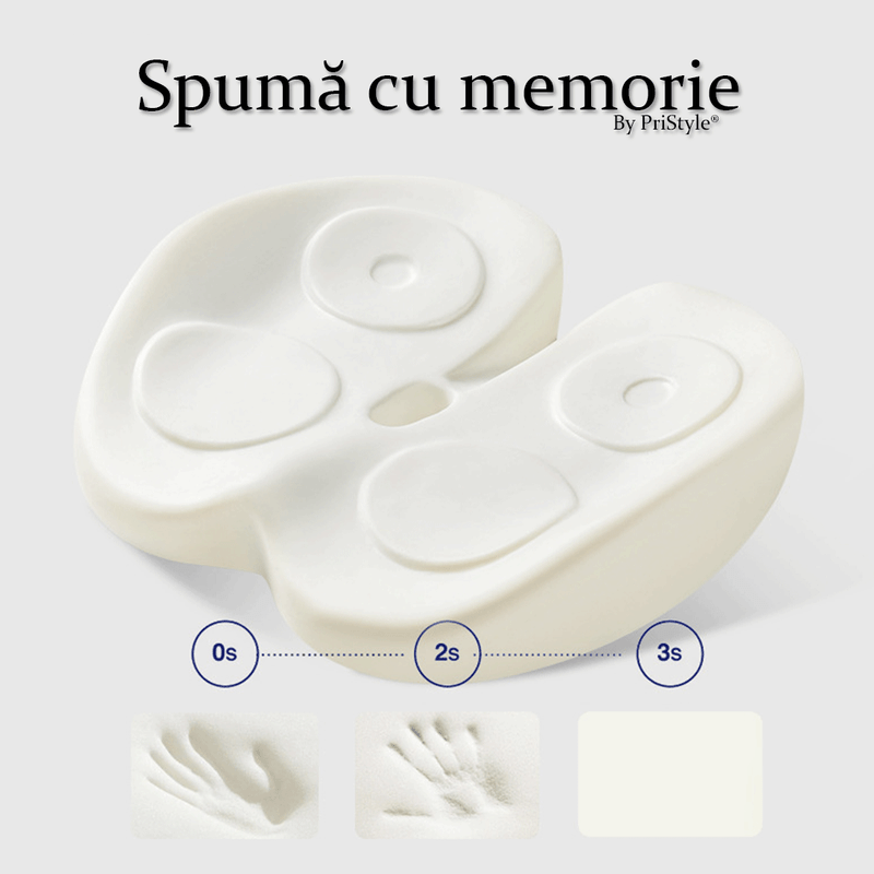 Auto si Moto - Piese auto si accesorii - Interior auto - Accesorii interior - Perna Ergonomica Auto pentru Spatar, din Spuma cu Memorie, Suport Lombar, Design Ortopedic, Roz - Infinity.ro