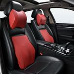 Auto si Moto - Piese auto si accesorii - Interior auto - Accesorii interior - Set 2 Perne Auto Ergonomice pentru Tetiera si Spate, Suport Lombar si Cervical, 40x33x8, 21x26x13 cm - Infinity.ro