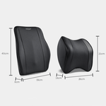 Auto si Moto - Piese auto si accesorii - Interior auto - Accesorii interior - Set 2 Perne Auto Ergonomice pentru Tetiera si Spate, Suport Lombar si Cervical, 40x33x8, 21x26x13 cm - Infinity.ro