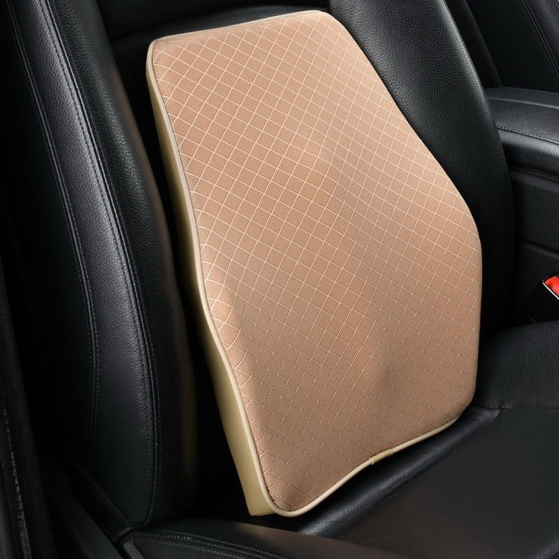 Auto si Moto - Piese auto si accesorii - Interior auto - Accesorii interior - Set 2 Perne Auto Ergonomice pentru Tetiera si Spate, Suport Lombar si Cervical, Bej, 40x33x8, 21x26x13 cm - Infinity.ro