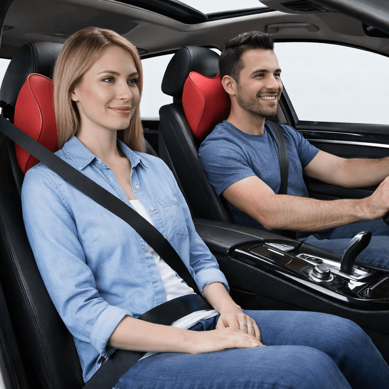 Auto si Moto - Piese auto si accesorii - Interior auto - Accesorii interior - Set 2 Perne Auto Ergonomice pentru Tetiera si Spate, Suport Lombar si Cervical, 40x33x8, 21x26x13 cm - Infinity.ro