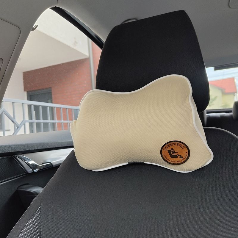 Auto si Moto - Piese auto si accesorii - Interior auto - Accesorii interior - Perna Auto Cervicala din Spuma cu Memorie, pentru Tetiera Masina, Universala, Alba - Infinity.ro