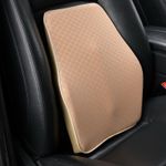 Auto si Moto - Piese auto si accesorii - Interior auto - Accesorii interior - Perna Auto Ergonomica pentru Spate, Suport Lombar, din Piele Ecologica, Bej, 40x33x8 cm - Infinity.ro