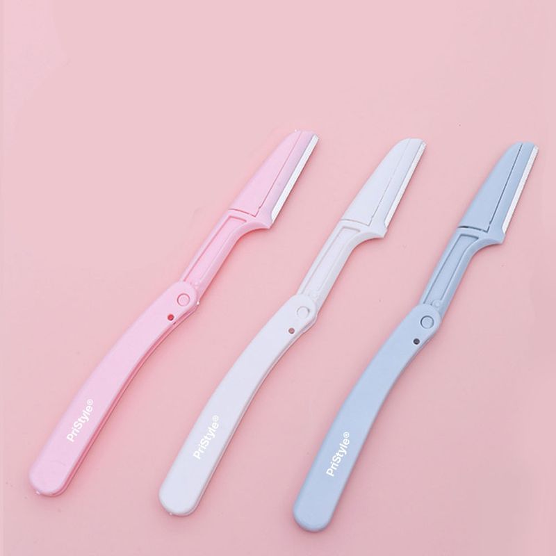 Ingrijire personala si Cosmetice - Aparate & accesorii ingrijire personala - Aparate de ras si tuns - Aparate de ras clasice - Set 3 brici pentru fata, cu Lama Ascutita pentru finisare sprancene si par facial - Infinity.ro