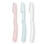 Ingrijire personala si Cosmetice - Aparate & accesorii ingrijire personala - Aparate de ras si tuns - Aparate de ras clasice - Set 3 brici pentru fata, cu Lama Ascutita pentru finisare sprancene si par facial - Infinity.ro