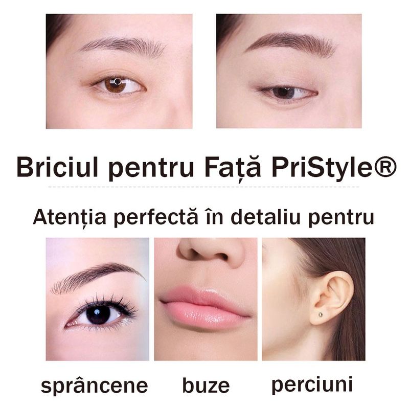 Ingrijire personala si Cosmetice - Aparate & accesorii ingrijire personala - Aparate de ras si tuns - Aparate de ras clasice - Set 3 brici pentru fata, cu Lama Ascutita pentru finisare sprancene si par facial - Infinity.ro