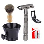 Ingrijire personala si Cosmetice - Aparate & accesorii ingrijire personala - Aparate de ras si tuns - Aparate de ras clasice - Set Aparat de Ras Clasic din 5 Piese, Cutie de Transport si Depozitare - Infinity.ro