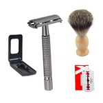 Ingrijire personala si Cosmetice - Aparate & accesorii ingrijire personala - Aparate de ras si tuns - Aparate de ras clasice - Set Aparat de Ras Clasic din 4 Piese, Cutie de Transport si Depozitare - Infinity.ro