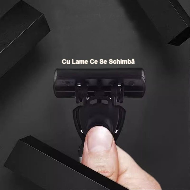Ingrijire personala si Cosmetice - Aparate & accesorii ingrijire personala - Aparate de ras si tuns - Aparate de ras clasice - Set Aparat de Ras cu 6 Rezerve de Schimb Incluse, Cap Flexibil, 6 Lame - Infinity.ro