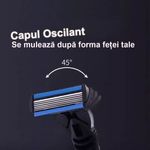 Ingrijire personala si Cosmetice - Aparate & accesorii ingrijire personala - Aparate de ras si tuns - Aparate de ras clasice - Set Aparat de Ras cu 6 Rezerve de Schimb Incluse, Cap Flexibil, 6 Lame - Infinity.ro