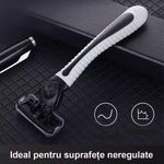 Ingrijire personala si Cosmetice - Aparate & accesorii ingrijire personala - Aparate de ras si tuns - Aparate de ras clasice - Set Aparat de Ras cu 6 Rezerve de Schimb Incluse, Cap Flexibil, 6 Lame - Infinity.ro