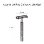 Ingrijire personala si Cosmetice - Aparate & accesorii ingrijire personala - Aparate de ras si tuns - Aparate de ras clasice - Aparat de Ras Clasic Universal, cu o Cutie de Transport si Depozitare Inclusa, Otel Inoxidabil - Infinity.ro