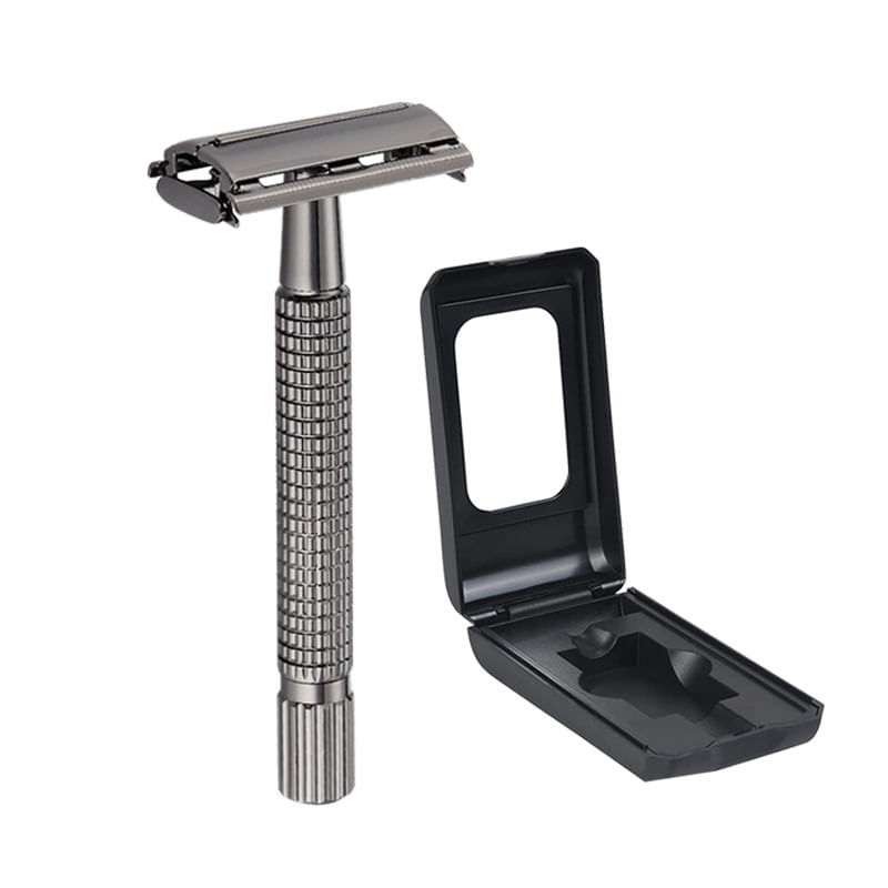 Ingrijire personala si Cosmetice - Aparate & accesorii ingrijire personala - Aparate de ras si tuns - Aparate de ras clasice - Aparat de Ras Clasic Universal, cu o Cutie de Transport si Depozitare Inclusa, Otel Inoxidabil - Infinity.ro