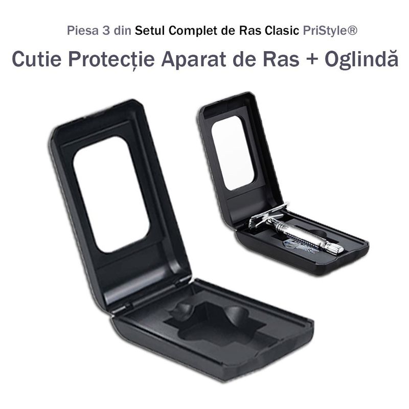 Ingrijire personala si Cosmetice - Aparate & accesorii ingrijire personala - Aparate de ras si tuns - Aparate de ras clasice - Set de Ras Ultra din 6 Piese compus din Aparat de Ras Metalic, 50 Lame de Schimb Incluse - Infinity.ro