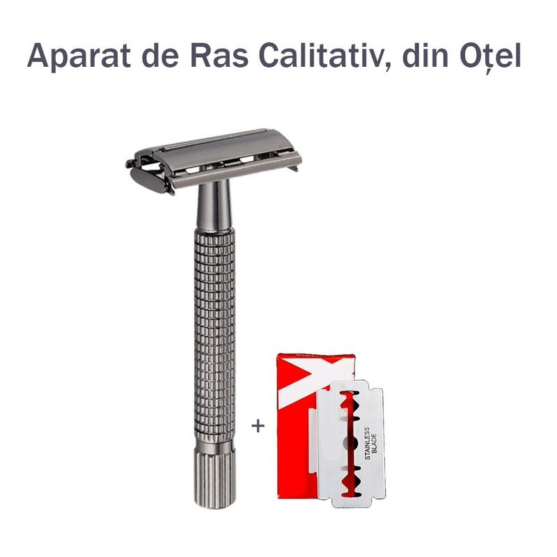 Ingrijire personala si Cosmetice - Aparate & accesorii ingrijire personala - Aparate de ras si tuns - Aparate de ras clasice - Set Aparat de Ras Clasic, Cutie de Transport si Depozitare - Infinity.ro