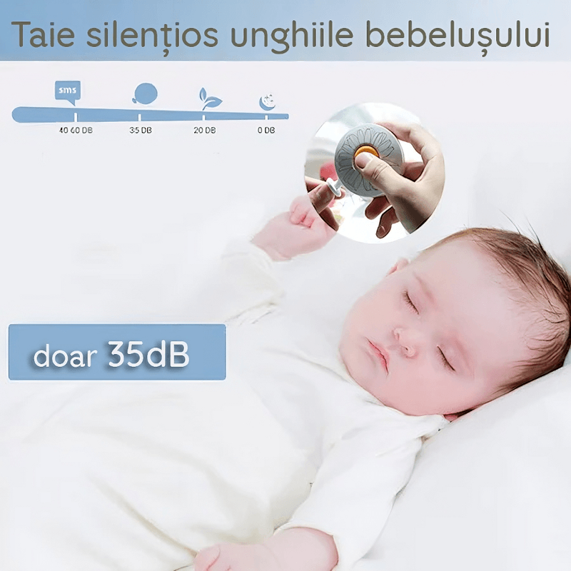 Ingrijire personala si Cosmetice - Manichiura si pedichiura - Pile cosmetice - Pila Electrica de Unghii Silentioasa, Nedureroasa, Alb - Infinity.ro