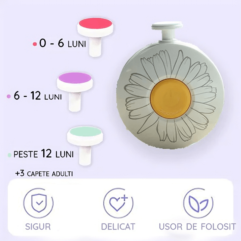 Ingrijire personala si Cosmetice - Manichiura si pedichiura - Pile cosmetice - Pila Electrica de Unghii Silentioasa, Nedureroasa, Alb - Infinity.ro