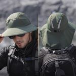 Fashion, accesorii si bijuterii - Barbati - Accesorii barbati - Caciuli si sepci barbati - Palarie de soare Respirabila si Racoroasa, pentru Camping si Drumetie in Natura, Verde - Infinity.ro