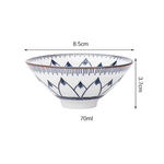 Casa si Gradina - Bucatarie si vesela - Cani si pahare - Cani si cesti - Set 10 Cesti Ceramice Premium Stil Asiatic, Modele Albastre Traditionale - Infinity.ro