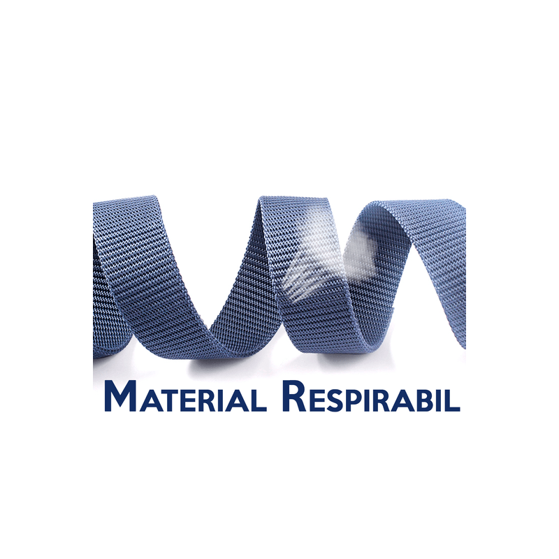 Fashion, accesorii si bijuterii - Barbati - Accesorii barbati - Curele barbati - Curea pentru Barbati, fara Gauri, cu Inchidere Rapida si Usoara, Catarama tip Fluture, Albastra, 500kg - Infinity.ro